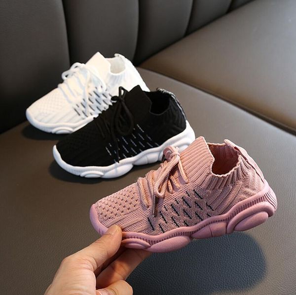 

2020 children sneakers fashion kids soft sport shoes child running shoes for boys girls baby autumn mesh canvas shoes, Black