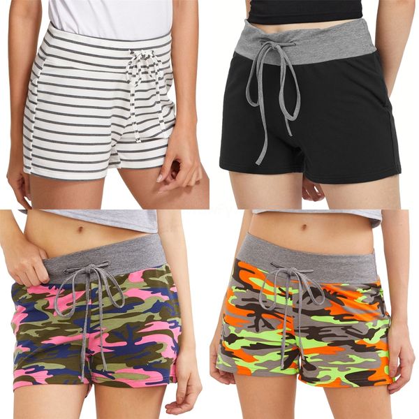 

sleeveless camouflage splicing shorts suit leisure yoga suit camouflage sports suit female#5691, White;black