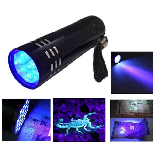 

multifunction uv light torch lamp super mini 9 led black ultraviolet light super mini aluminum uv torch lamp