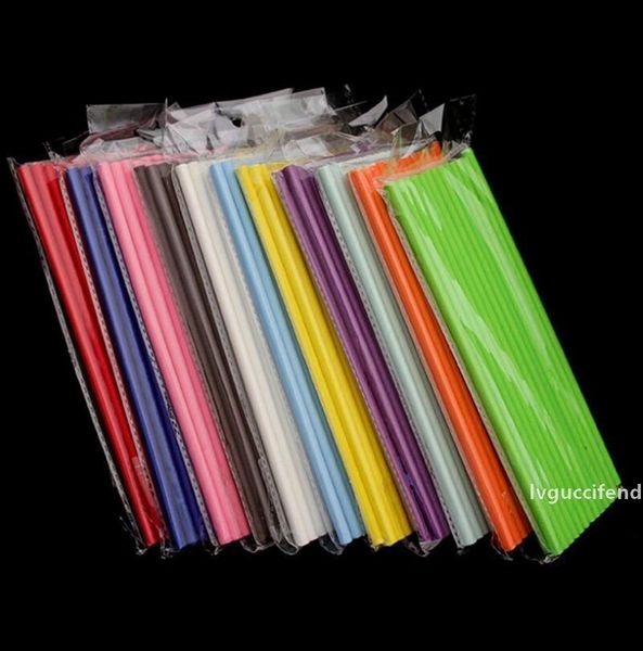 

19.7cm disposable bubble tea thick rainbow drinking paper straws for bar birthday wedding party lx4924