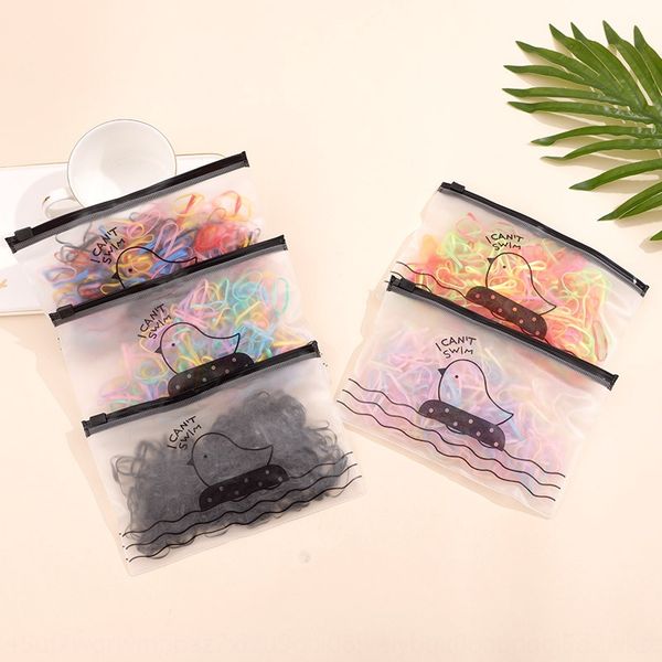 

bag color disposable rubber rubber band children's hair tie headline strong pull thickened children's hair band headdress, Slivery;white