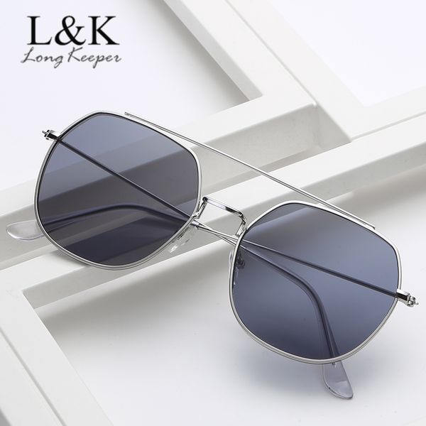 

fashion polygonal sunglasses women luxury retro metal sun glasses female vintage clear lens feminino uv400, White;black