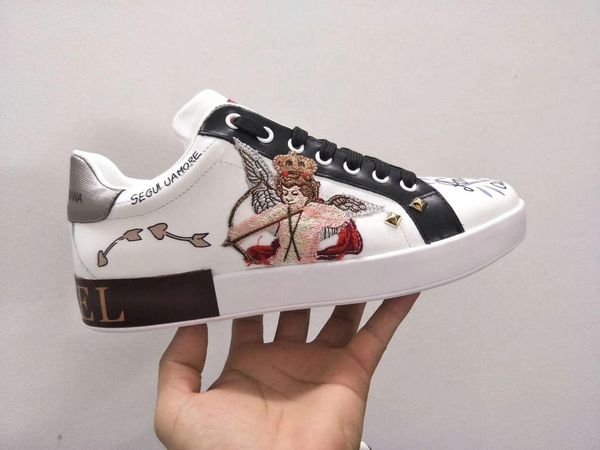 

perfect rock runner camouflage leather sneakers shoes men,women luxury style rock studs outdoor camustars trainers casual shoes yhb03, Black