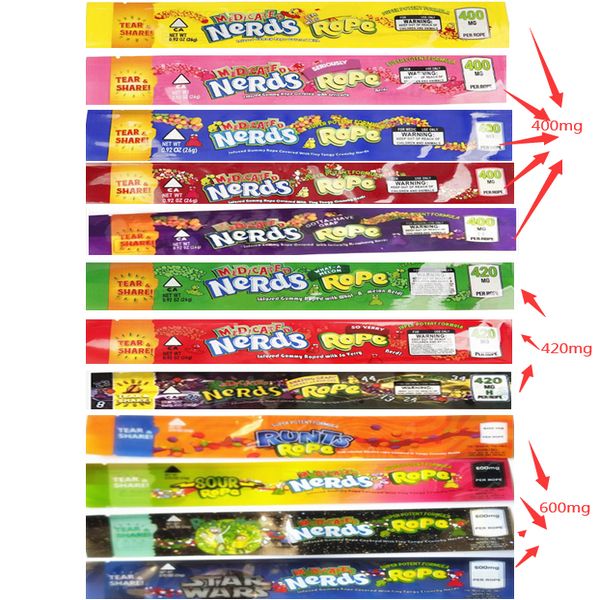 

14 types dhl medicated nerds rope exotic candy bag three edge-sealing bag exotic mini deodorant polyester foil food package