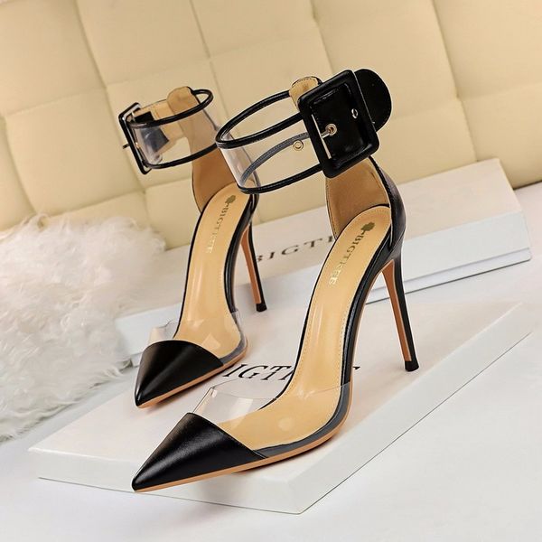 

women's high heels pointed toe pumps shoes wedding for ladies fashion shoes 2020 casual dress high heels pumps female, Black