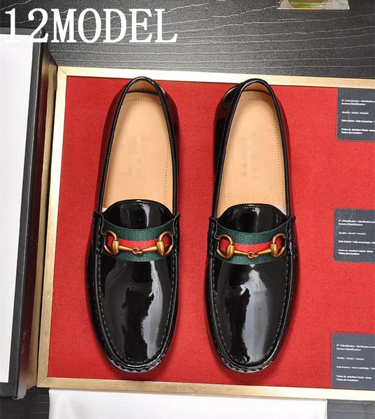 

big size 46 fashion men casual shoes luxurious slip on summer loafers moccasins non slip flat shoes breathable male driving shoes, Black