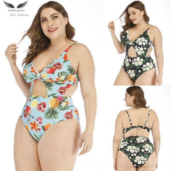 

2020 новый напечатанный сексуального глубокого v жир мм цельного большого размера бикини купальник бикини купальник для женщин, White;black