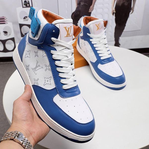 

mens shoes boots fashion rivoli sneaker boot leather casual luxury style chaussures pour hommes fashion sneakers luxury drop ship men shoes, Black