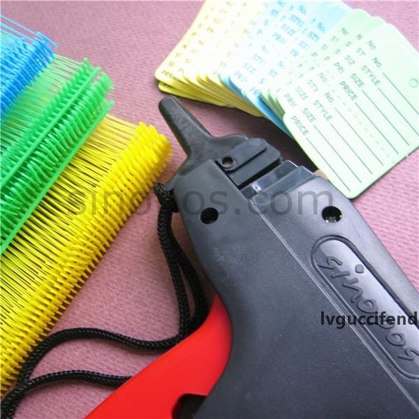 

wholesale-[std] tag attacher kit standard 2, colors assorted, 1 tagger 1000 refill fasteners 120 price tags, regular tagging gun set