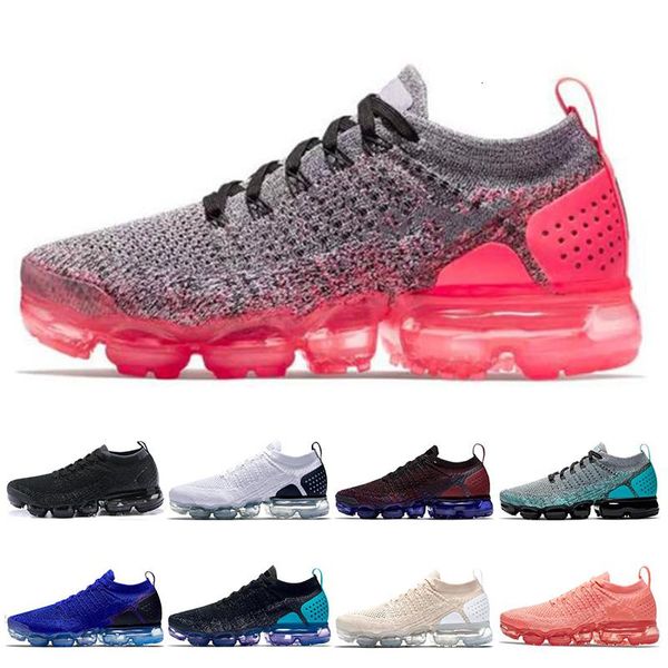 

knit 2.0 fly men women running shoes triple black white be true crimson pulse red orbit mens trainers sports sneakers size 36-45