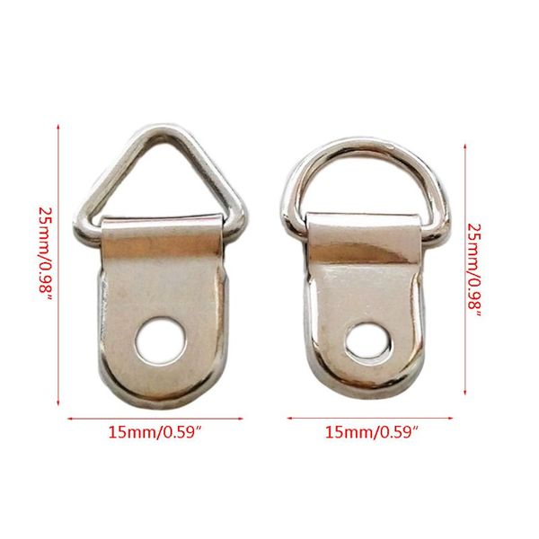 

hooks & rails 100pcs d ring hanging picture frame strap hanger oil painting mirror with 100 screws