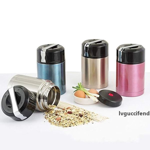 

4 colors insulated lunch box portable insulation barrels 35 ounce stainless steel vacuum food jar container