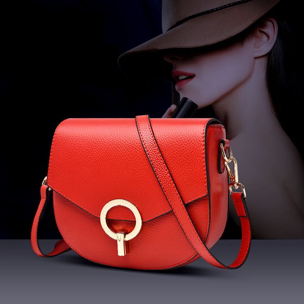

new one-shoulder bag women's fashion trend leather bag, the first layer of cowhide lady small messenger bag