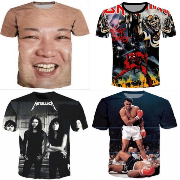 

e-baiui 2020 3d digital printed t-sirt new exclusively tsirts for men's cloting ak570#697, White;black