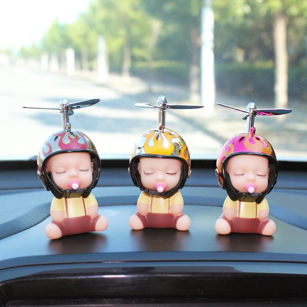 

mix] 50pcs pacifier doll car ornament silver leaf bamboo dragonfly helmet auto dashboard center console decoration accessories