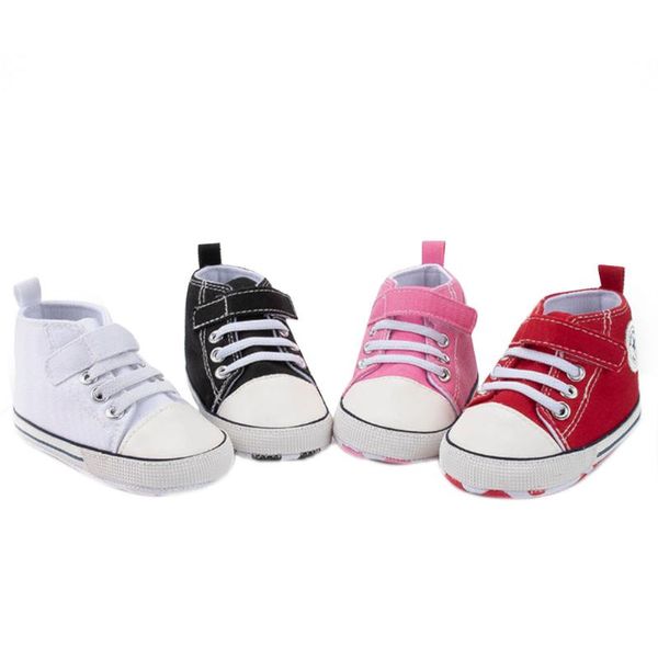 

canvas classic sports sneakers newborn baby boys girls first walkers shoes infant toddler anti-slip baby shoes 0-18m