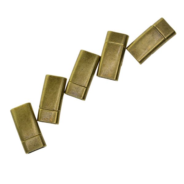 

5pcs alloy magnetic secure closures, diy jewelry making tool for bracelet, bronze, Black;white