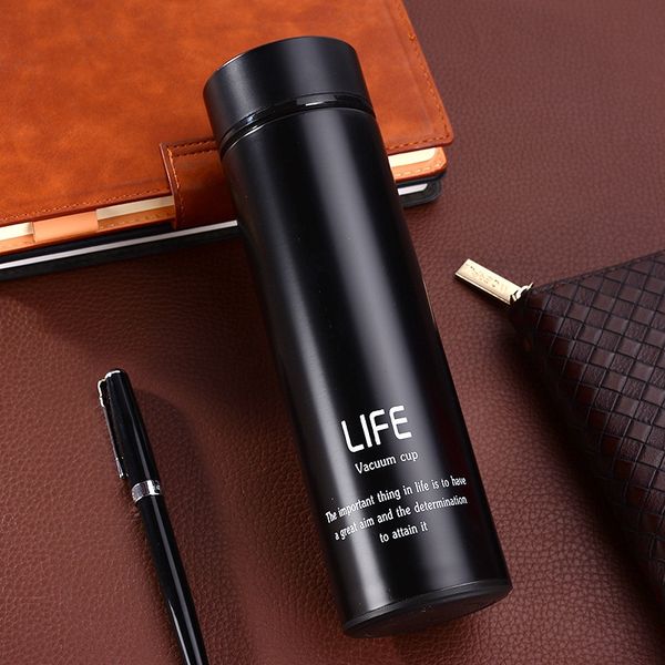

2020 new creative business straight stainless steel vacuum thermos thermos insulation cup portable car gift cup