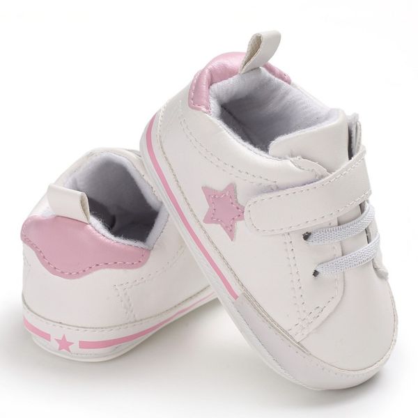 

new stars style baby sneaker infants toddler shoes 4 colors non-slip newborn crib shoes pu leather baby boot 0-18 m
