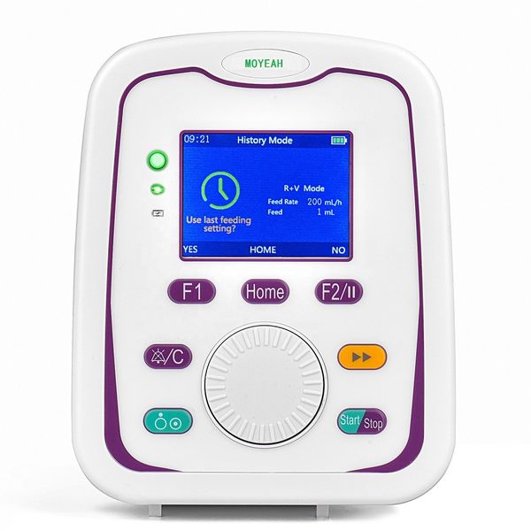 

moyeah enteral feeding pump double channel intended feeding and auto flushing with touch screen compatible for home and hospital