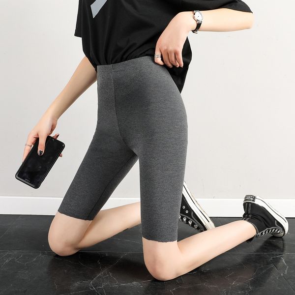 

shorts women's outer wear high waist thin leggings anti-exposure cycling korean style yoga barbie tight casual casual pants pants, Black