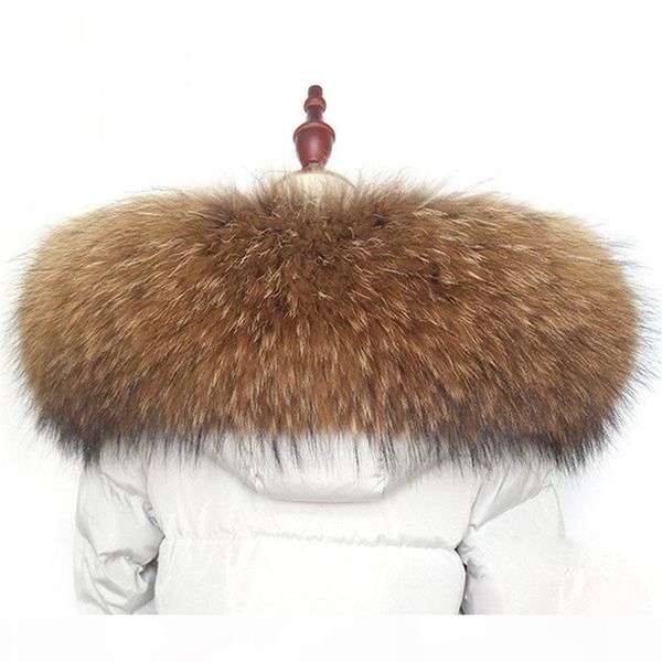 

winter warm fur collar scarf real raccoon 100% natural fur scarf fashion shawl warm coat coat accessories l10