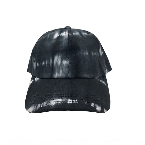 

black and white tie-dyed hat curved baseball baseball cap all-match street sun hat soft male and female couple cap, Blue;gray