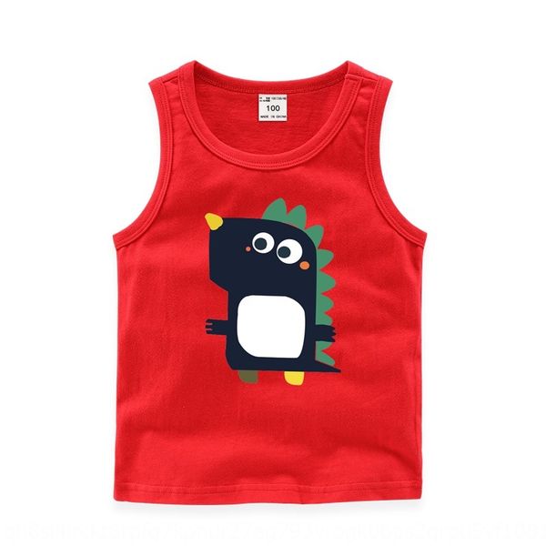 

pure cotton round collar men's children's vest new all-match children's vest fashion, Blue