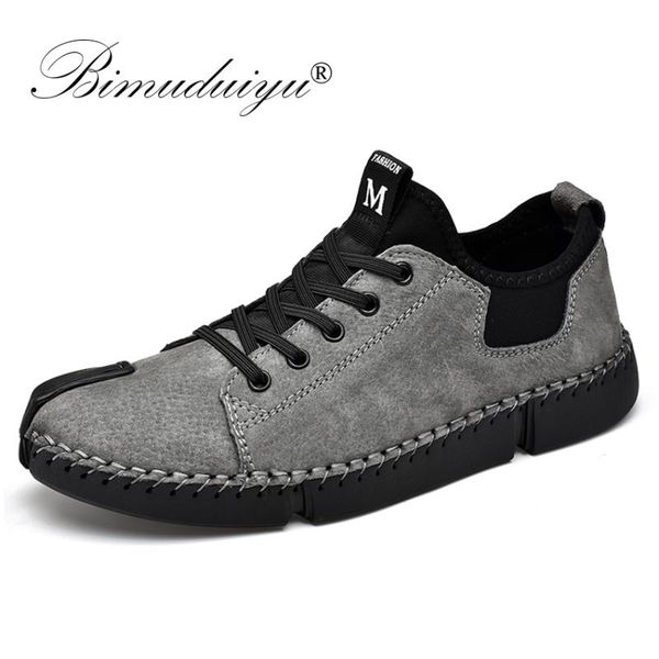 

bimuduiyu fashion men sneakers for men casual shoes breathable lace up mens casual shoes big size 38-46 flat, Black