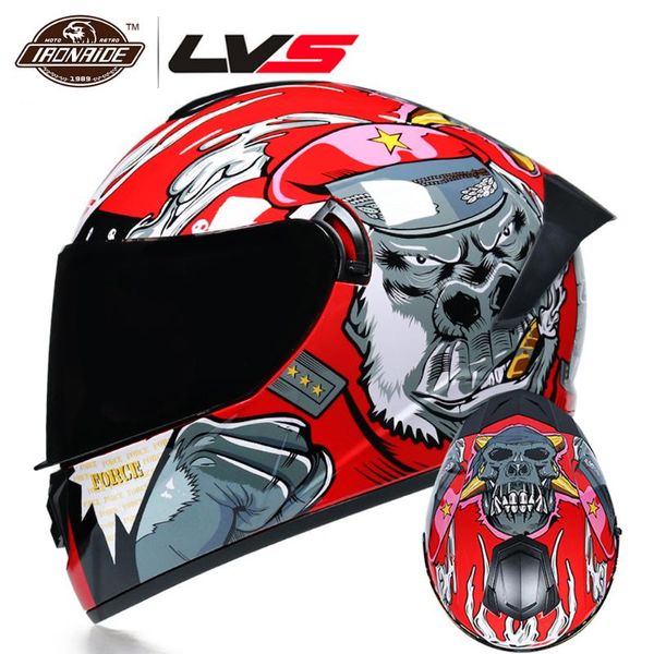 

motorcycle helmets lvs helmet men women casco moto motocross riding racing full face off road capacete dot approved
