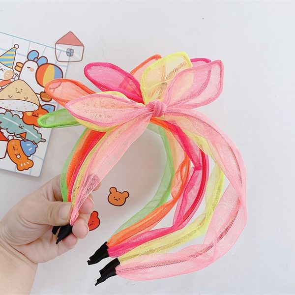 

3qenm южной корея флуоресцентного цвет восточных ворота новые оголовья корейского свет аксессуары для волос универсальных детских простой се, Slivery;white