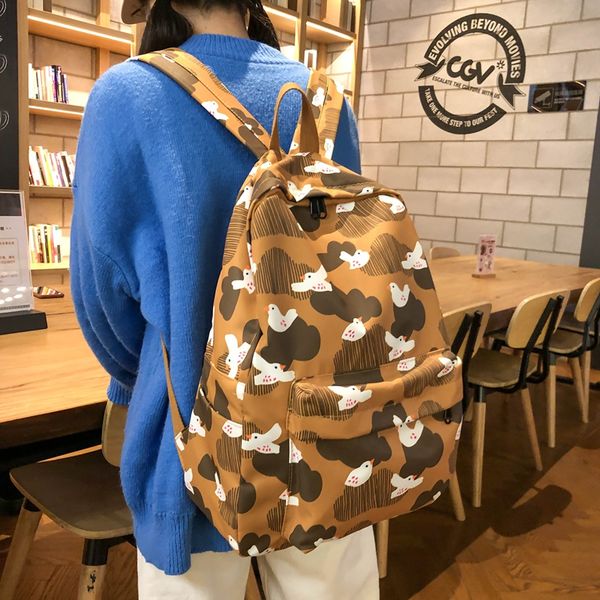 

cute animal pigeon printing school backpacks waterproof women bag lapbackpack female mochila bolsas e sacolas drop shipping