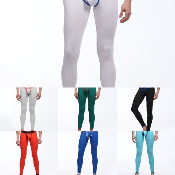 

wj net men's warm warm men's cotton autumn and winter youth cotton tight base base pants autumn pants, Black;white