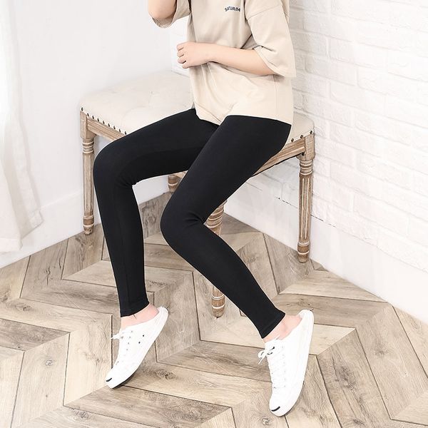 

kangziyue large size modal stretch fat mm tight trousers tight pants season thin leggings yiwu base ankle-length pants, Black