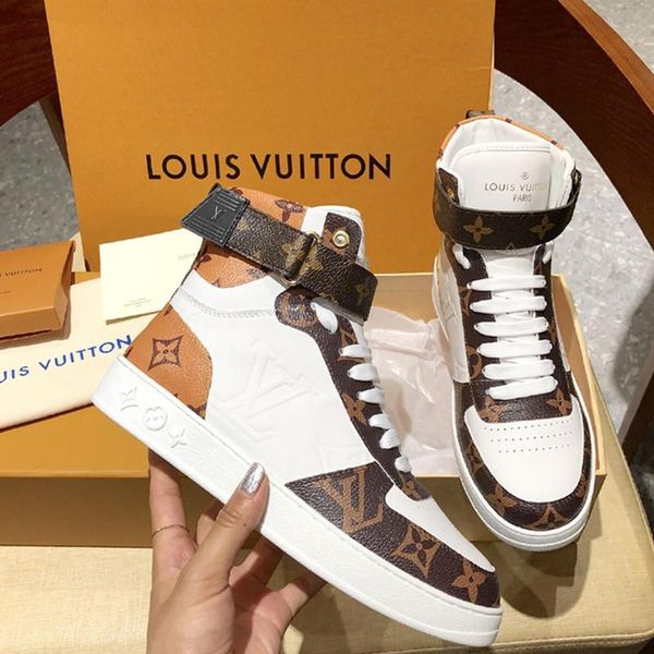 

2020 couple shoes fashion luxury mens leather casual sport shoes,personality wild high mens casual shoes size 35-46 00066, Black