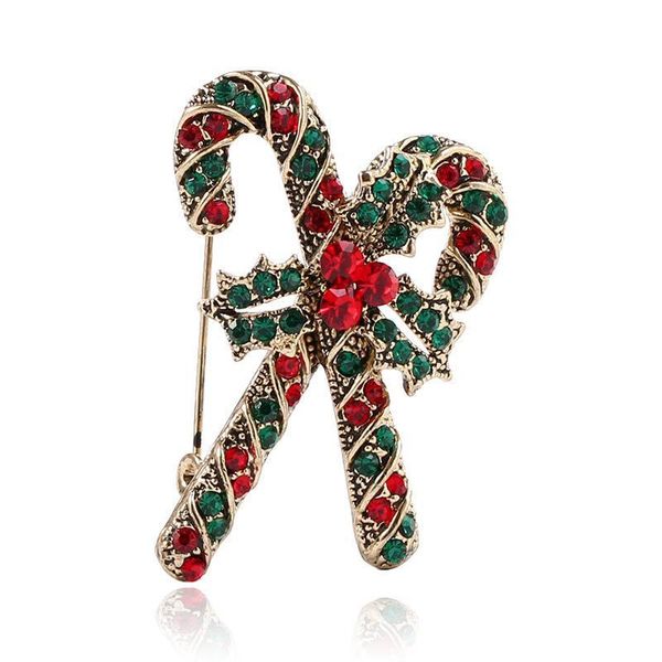 

2020 designer brooch french explosion models popular in europe and the united states popular new year clothing creative christmas crutch, Gray