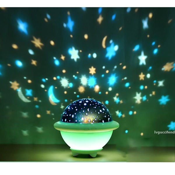 

ufo star projector lamp romantic starry scene atmosphere light led rainbow nightlight projection home decoration table planetarium lamp