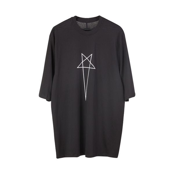 

mens t shirts loose five-pointed star short sleeve black t-shirt solid color europe and america short sleeve s-xl, White;black