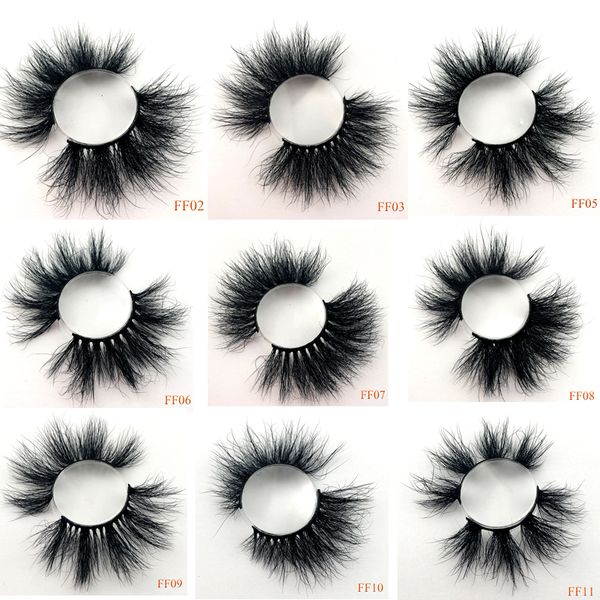 

new 100% mink eyelashes 25mm lashes fluffy messy 3d false eyelashes dramatic long natural lashes wholesale makeup mink