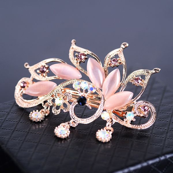 

2020 new hairpins for women fashion sweet ladies tail clip delicate butterfly decoration hair accessories female, Golden;silver
