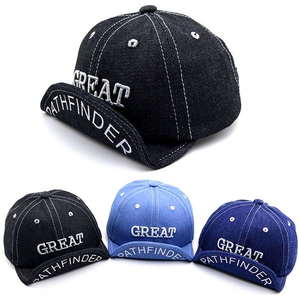 

baby great new hat baseball korean sticker denim children's baseball cap soft edge cap children's hat t804, Blue;gray