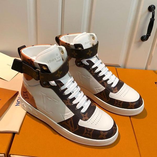 

luxury men shoes sports trainers fashion boots design with origin box outdoor trendy flat sneakers boombox sneaker boot zapatos, Black