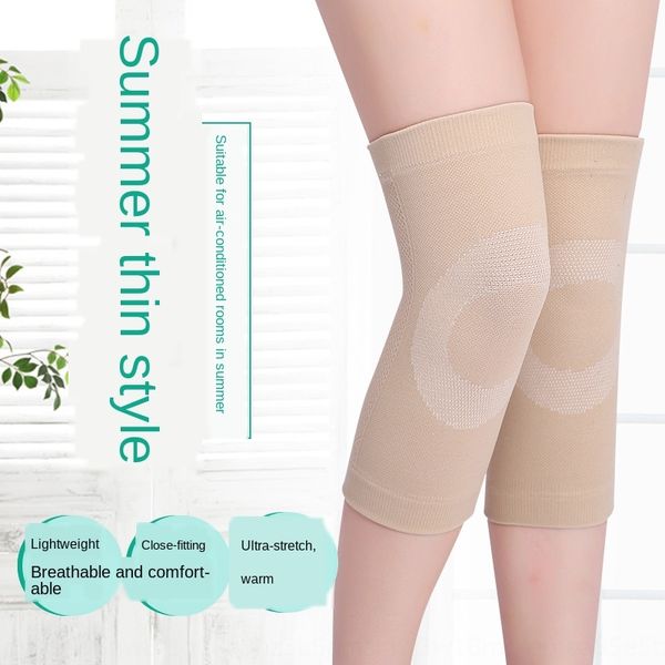 

kzkkn knee pads warm men's and women's knee cold legs summer ultra-thin breathable seamless paint cover joint summer thermal air c, Black;gray