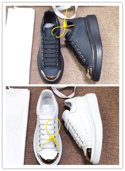 

2020 luxury platform fashion designer men's women's shoes sneakers leather high-quality flat casual shoes thick-soled sneakers, Black