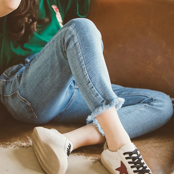 

girls with holes are (no refund no change) 6896 stretch and jeans jeans with holes, Blue