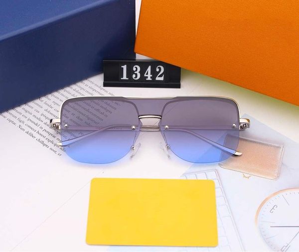 

mens womens sunglasses designer sunglasses luxury goggle glasses uv400 1342 6 colors optional highly quality with box, White;black