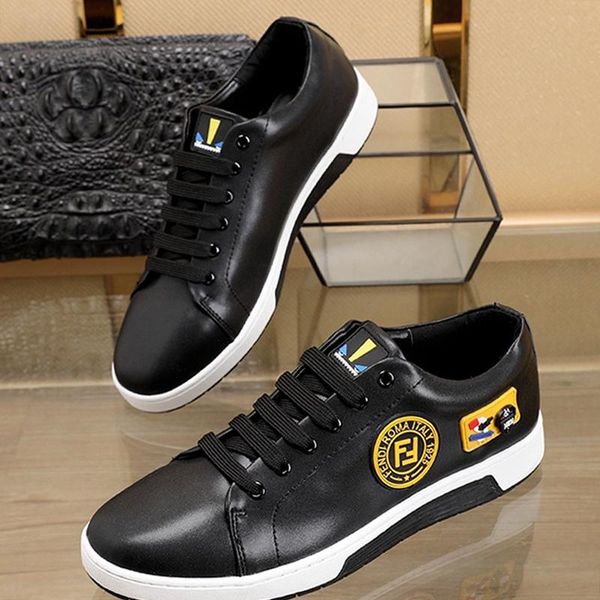 

new arrival men shoes with origin box luxury designer sports footwears low lace -up casual men shoes chaussures pour hommes, Black