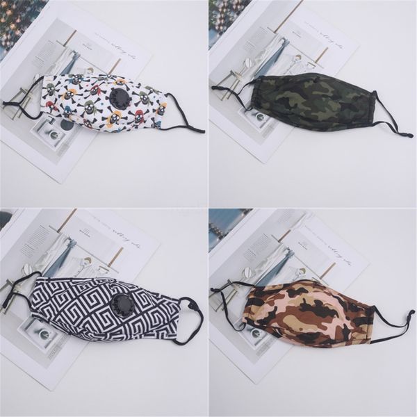 

новая маска fasion unisex хлопок fa маски wit reat valve рм2,5 mout маска anti-dust faric маска вит 2 фильтры внутри # 113, Black
