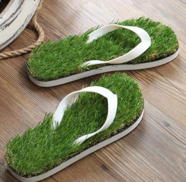 

39 41 43 45 2020 wholesale man grass flip flops sandals slippers new thick bottom platform slope beach male lawn grass slippers, Black