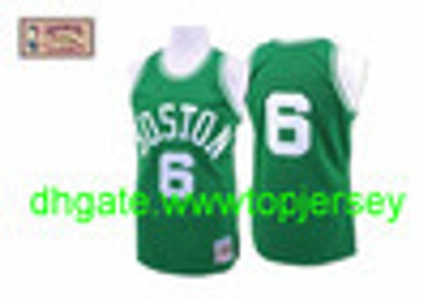 

mens mitchell & ness bill russell 1962-63 jersey hrowbacks vest stitched basketball jerseys, Gray